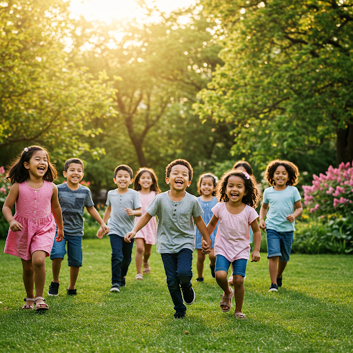 Children doing crafts together